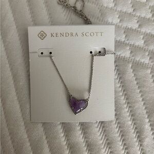 Kendra Scott Purple Heart Necklace